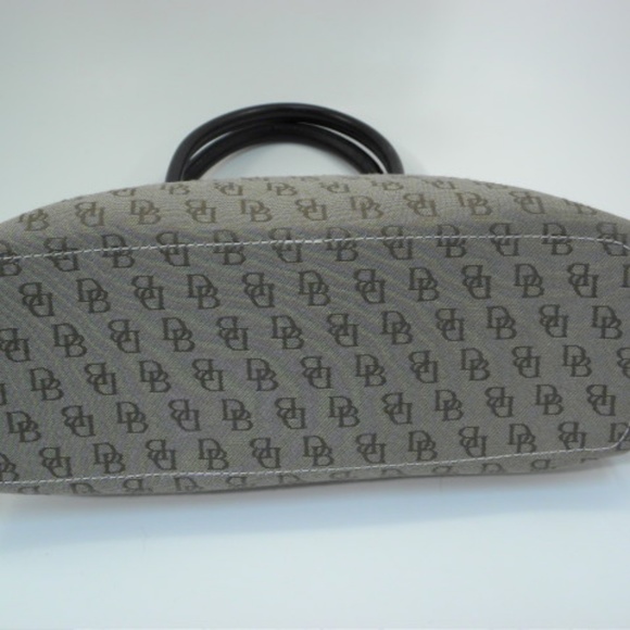 Dooney & Bourke Beige Canvas Leather Satchel - Picture 4 of 8